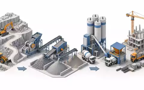 Martin Marietta Materials (US5732841060) veranschaulicht die gesamte Wertschöpfungskette anschaulich in einer isometrischen 3D-Grafik - Foto: THN