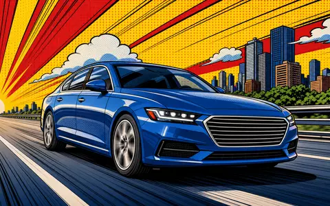 Pop-Art-Comic mit stilisiertem Fahrzeug symbolisiert die Dynamik der Mercedes-Benz Group AG (DE0007100000) im DAX - Foto: THN