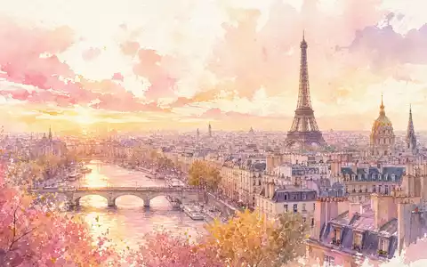 Der Hauptsitz von L'Oréal S.A. (FR0000120321) liegt im eleganten Paris, dargestellt in Aquarell-Optik - Foto: THN