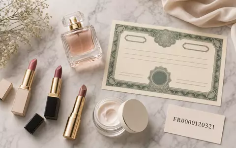 Dieses Flatlay-Arrangement mit Kosmetikprodukten symbolisiert die Aktie von L'Oréal S.A. mit ISIN FR0000120321 - Foto: THN