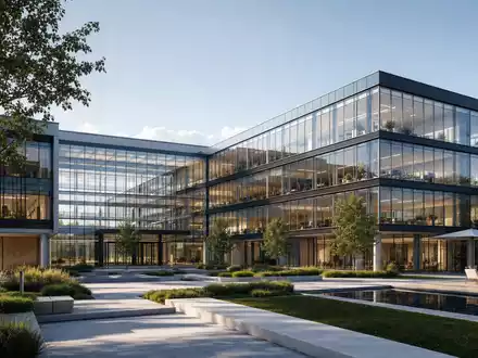 Architektur-Render eines Glasbüros, passend zum Hauptsitz von GN Store Nord A/S (DK0010272632), Nasdaq-notiert - Foto: THN