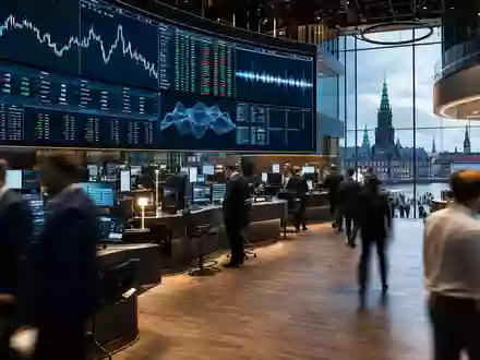 Börsen-Editorial am Nasdaq Copenhagen mit Charts, thematisch zur Notierung von GN Store Nord A/S (DK0010272632) - Foto: THN