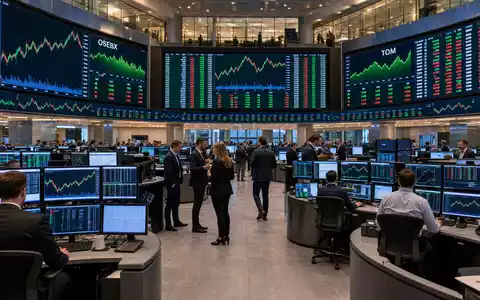 Editorial-Aufnahme eines Börsenparketts symbolisiert den Handel der Tomra Systems ASA NO0005668905 Aktie an der Börse - Foto: THN