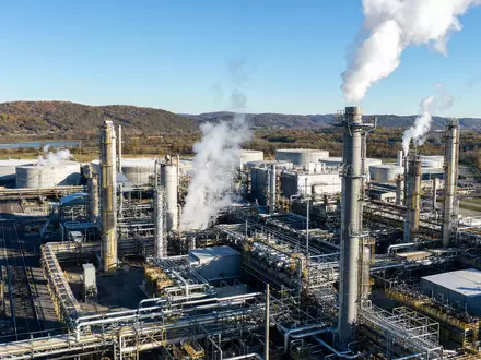Air Products & Chemicals Inc. US0091581068 photorealistic hydrogen production plant aerial view Pennsylvania - Foto: THN