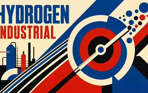 Air Products & Chemicals Inc. US0091581068 Bauhaus geometric HYDROGEN INDUSTRIAL bold constructivist poster - Foto: THN