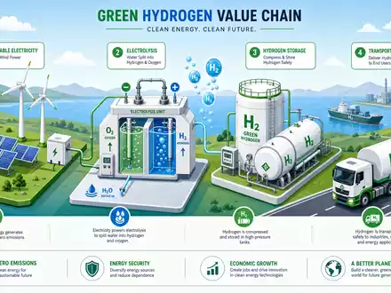 Air Products & Chemicals Inc. US0091581068 isometric 3D hydrogen chain solar electrolysis storage transport - Foto: THN
