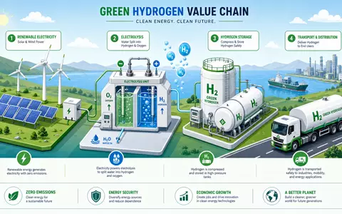 Air Products & Chemicals Inc. US0091581068 isometric 3D hydrogen chain solar electrolysis storage transport - Foto: THN