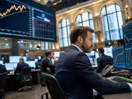 Air Liquide S.A. Euronext Paris Handelsfloor mit Tradern und Kursdiagrammen im Materials-Sektor, ISIN FR0000120073 - Foto: THN