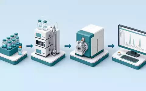 Agilent Technologies Inc. (US00846U1016) isometric 3D workflow sample HPLC mass spectrometer data visualization - Foto: THN