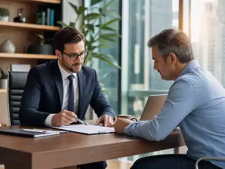 AFLAC Inc. photorealistic insurance advisory scene with consultant and client, ISIN US0010551028 supplemental coverage - Foto: THN
