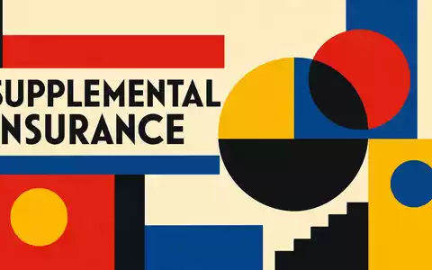 AFLAC Inc. Bauhaus-style geometric poster design representing supplemental insurance protection concept, ISIN US0010551028 - Foto: THN