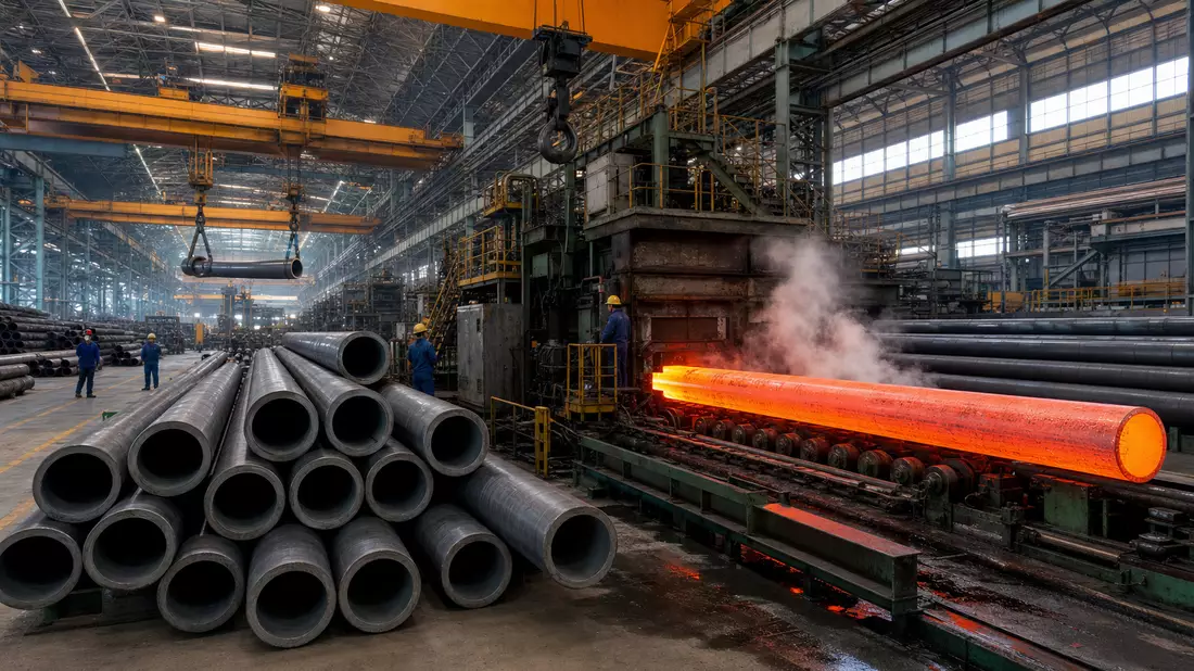 Industrielle Anlage zur Herstellung nahtloser Stahlrohre für die Öl- und Gasindustrie