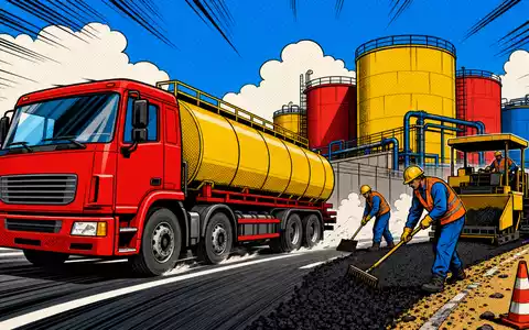 Pop-Art-Comic zeigt Tankwagen und Straßenbau als Sinnbild für Rubis SCA (ISIN FR0000060618) Bitumen-Distribution - Foto: THN