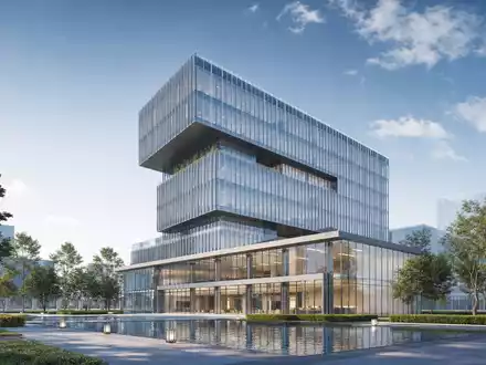 Alten SA (FR0000071946) betreibt weltweit moderne Standorte, symbolisiert durch dieses futuristische Architektur-Render eines Bürohochhauses - Foto: THN