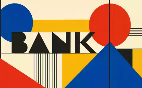 ABN AMRO Bank N.V. mit ISIN NL0011540547 als geometrisches Bauhaus-Poster mit dem Sektor-Text BANK - Foto: THN