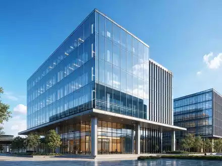 ASR Nederland N.V. (ISIN NL0011872643) präsentiert einen Architektur-Render eines modernen gläsernen Versicherungs-Bürogebäudes - Foto: THN
