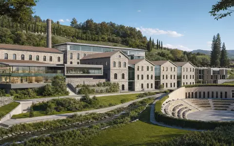 Architektur-Render einer modernen Textilanlage steht für Brunello Cucinelli S.p.A., Aktie ISIN IT0004764699, Design trifft Tradition - Foto: THN