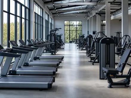 Technogym S.p.A. (IT0005162406) produziert Fitnessgeräte in modernen Werkshallen mit hochwertigen Laufbändern und Kraftmaschinen - Foto: THN