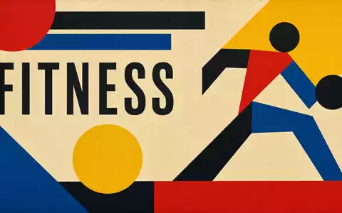 Bauhaus-Poster mit geometrischen Formen und dem Wort FITNESS repräsentiert die Branche von Technogym S.p.A. (IT0005162406) - Foto: THN