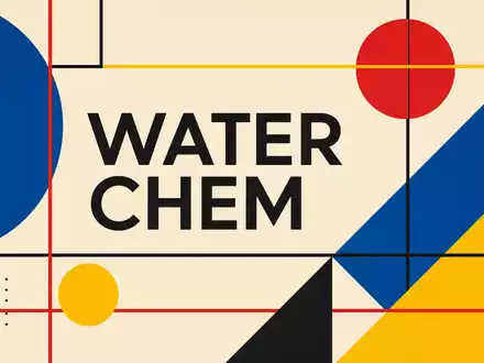 Kemira Oyj FI0009004824 steht sinnbildlich für Wasserchemie, dargestellt in geometrischer Bauhaus-Optik mit klaren Formen - Foto: THN