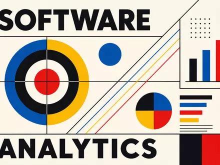 Fair Isaac Corp. US3032501047 Bauhaus Poster mit geometrischen Formen und SOFTWARE ANALYTICS Sektor Text - Foto: THN