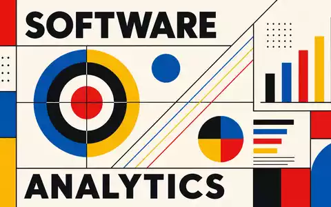 Fair Isaac Corp. US3032501047 Bauhaus Poster mit geometrischen Formen und SOFTWARE ANALYTICS Sektor Text - Foto: THN