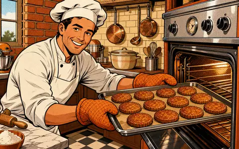 Farbenfrohe Pop-Art-Comicszene mit fröhlichem Bäcker feiert die Backkunst von Lotus Bakeries NV BE0003604155 humorvoll - Foto: THN