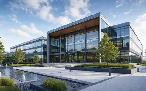 Architektur-Render zeigt modernes Glas-Hochhaus als Firmensitz von Melexis NV, ISIN BE0165385973, im Halbleitersensoren-Sektor - Foto: THN