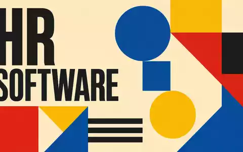 Paycom Software Inc. (US70432V1026) visualisiert als Bauhaus-Poster mit geometrischen Formen und Schriftzug HR SOFTWARE - Foto: THN