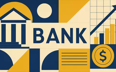 State Street Corp. (US8574771031) zeigt Bauhaus-Poster mit geometrischen Formen und dem Sektor-Text BANK - Foto: THN
