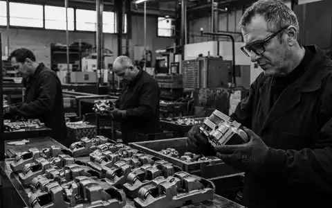 Brembo S.p.A. (ISIN IT0005218380) beschäftigt Fabrikarbeiter, die Bremssattel-Komponenten in norditalienischen Werken sorgfältig kontrollieren - Foto: THN