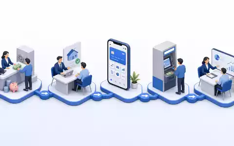 Isometrische 3D-Illustration zeigt Wertschöpfungskette von BPER Banca S.p.A. mit ISIN IT0000066123 von Einlage bis Beratung - Foto: THN