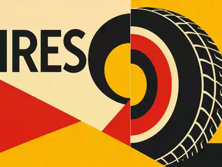 Bauhaus-Poster mit geometrischem Reifenmotiv steht sinnbildlich für Pirelli & C. S.p.A. (IT0004623051) und die Reifenbranche - Foto: THN