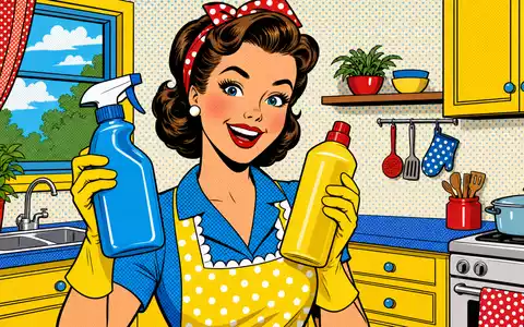 Pop-Art-Comic mit Hausfrau und Flaschen symbolisiert Konsumgüter der The Procter & Gamble Company, ISIN US7427181091 - Foto: THN