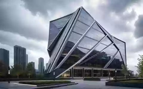 CBRE Group Inc. modernes Hochhaus-Render für Gewerbeimmobilien, parametrische Glasfassade, US1252691001 NYSE-Aktie Investitionsobjekt - Foto: THN