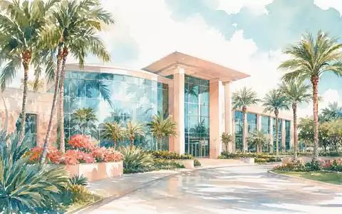 Carrier Global Corp. US1442851009 – Aquarelldarstellung der Firmenzentrale in Palm Beach Florida - Foto: THN