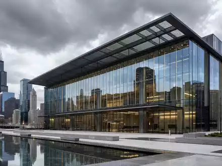 Modernes Börsenhochhaus für Cboe Global Markets in Chicago, ISIN US12514G1085, als Architektur Rendering visualisiert - Foto: THN