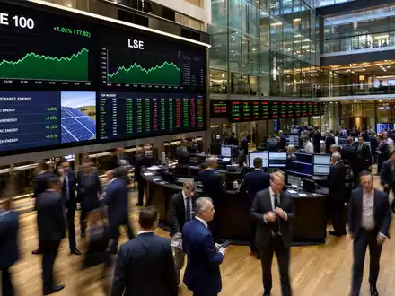 SSE plc (ISIN GB0007908733) notiert am FTSE 100, dargestellt im Editorial-Stil eines Londoner Börsenparketts - Foto: THN