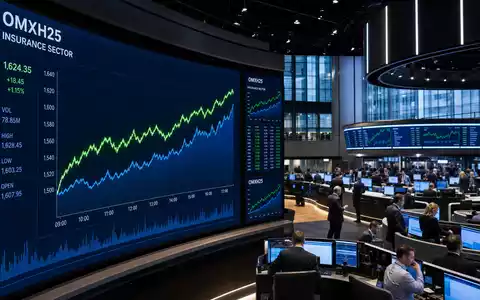 Sampo Oyj (ISIN FI0009003305) notiert am Nasdaq Helsinki, dargestellt durch diesen editorialen Börsensaal mit Kurscharts - Foto: THN