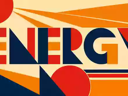 Repsol S.A. (ISIN ES0173516115) inspiriert dieses geometrische Bauhaus-Poster mit dem Wort ENERGY als Gestaltungselement - Foto: THN