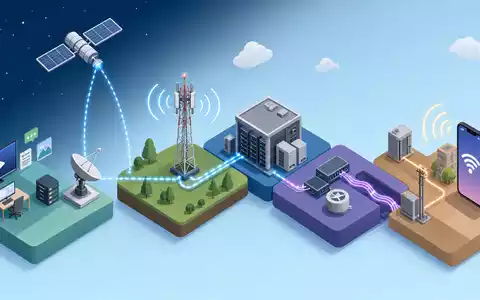 Telefónica S.A. (ISIN ES0178430E18) zeigt die Wertschöpfungskette der Telekommunikation von Satellit bis Endgerät grafisch - Foto: THN