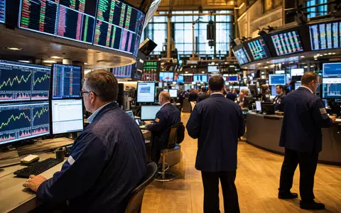 Conagra Brands US2058871029 Börsen Editorial des NYSE Trading Floors mit Händlern und Sektor Kursanzeigen - Foto: THN