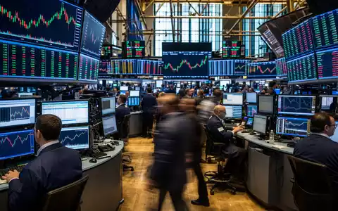 International Flavors & Fragrances US4595061015 NYSE-Börsenparkett mit Händlern und Spezialchemie-Aktienkursen auf Bildschirmen - Foto: THN