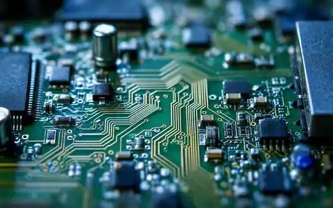 CDW Corp. Makroaufnahme einer Netzwerkplatine mit goldenen Kupferleiterbahnen und Chips, ISIN US1258961002 - Foto: THN