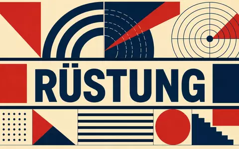 Hensoldt AG im Rüstungssektor als Bauhaus Poster mit Radarkreisen geometrisch, ISIN DE000HAG0005 - Foto: THN
