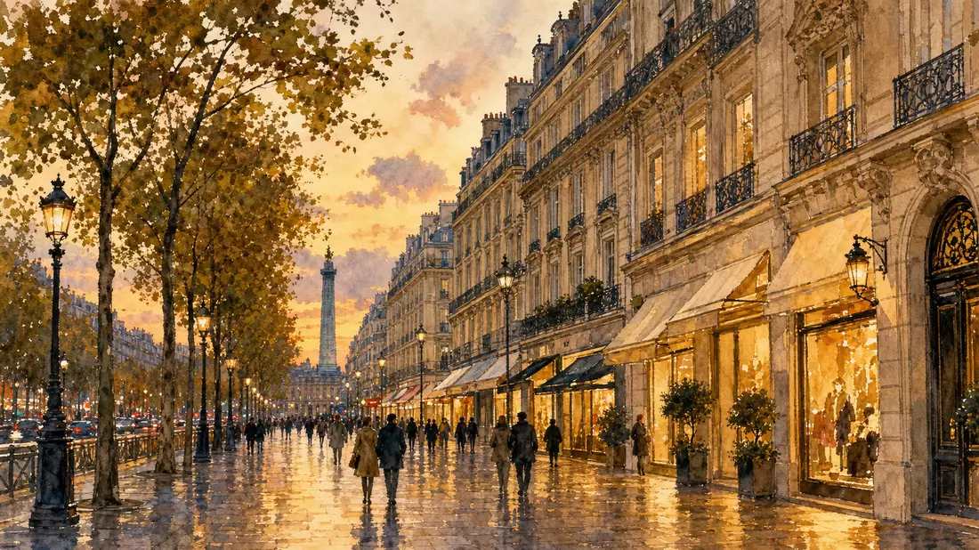 Aquarell Pariser Boulevard Faubourg Saint-Honoré – Hermès International FR0000052292
