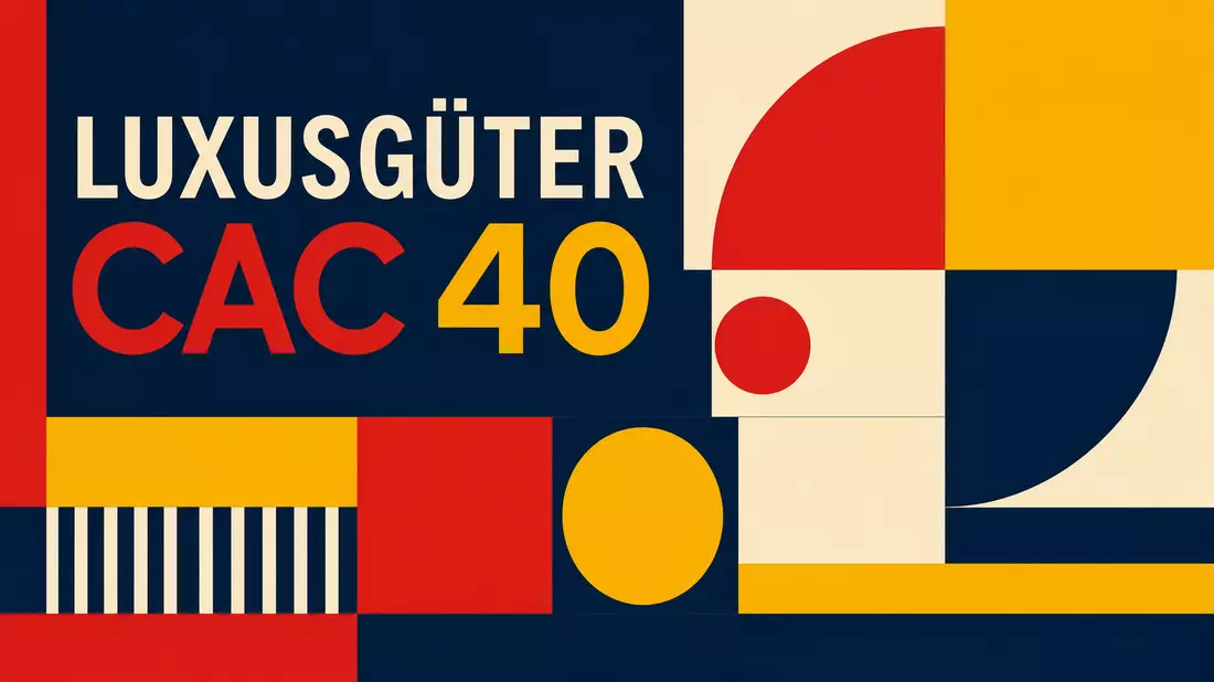 Bauhaus-Poster LUXUSGÜTER CAC 40 Primärfarben – Hermès International FR0000052292