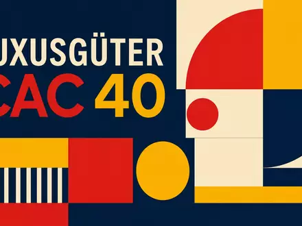 Hermès International FR0000052292 geometrisches Bauhaus-Poster Luxusgüter CAC 40 in kräftigen Primärfarben strenger Grid-Komposition - Foto: THN