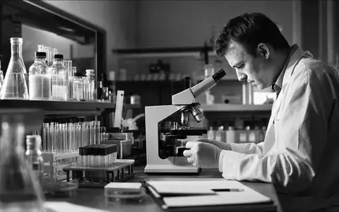 Becton Dickinson Diagnostik Forscher im Labor dokumentarisch fotografiert, Wertpapier US0718131099 an der Börse - Foto: THN