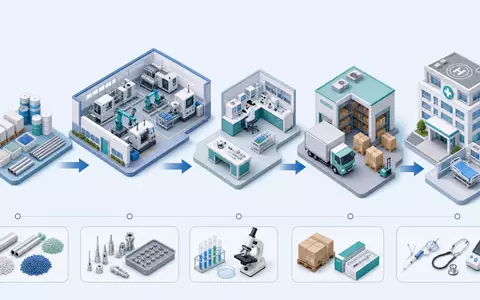 Becton Dickinson globale Lieferkette isometrisch als 3D Diagramm visualisiert, Wertpapier US0718131099 NYSE - Foto: THN